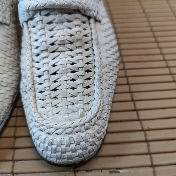Bally Switzerland Burgos Continentals  Men Size 8 White Woven Leather Causal Loa main image 9